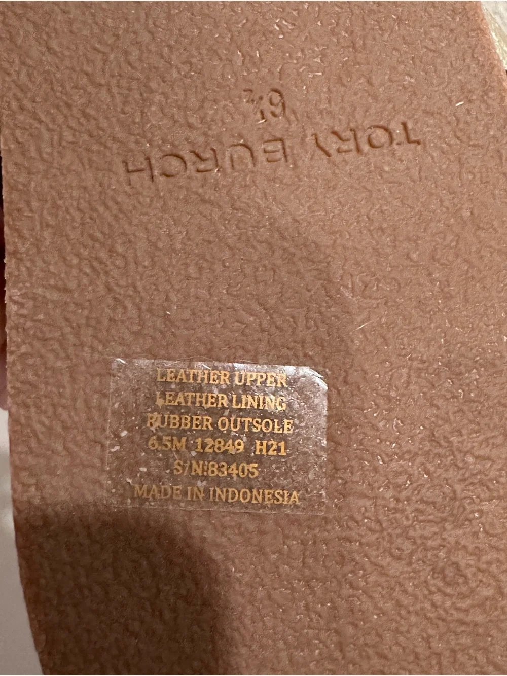 Tory Burch metallic logo
